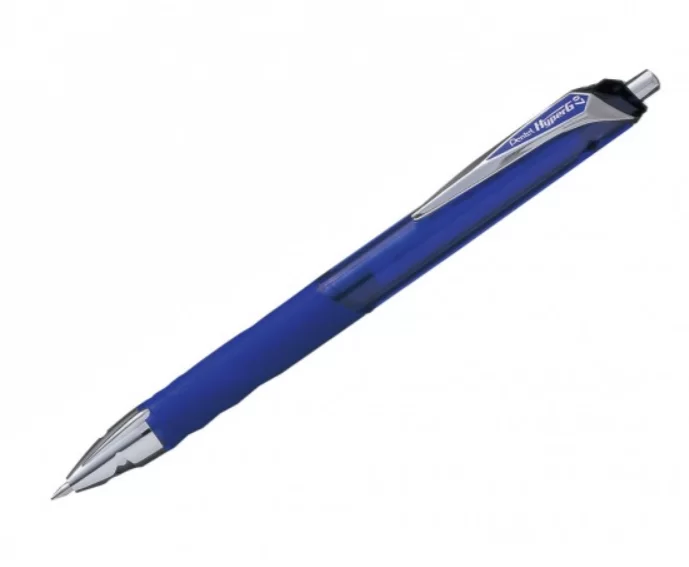 Ручка гелевая автоматическая Pentel HyperG 0,7 мм, синяя – №1