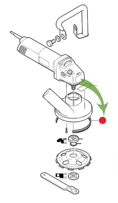 Щетка ленточная на кожух Bosch для шлифовальной машины GBR 14CA №1
