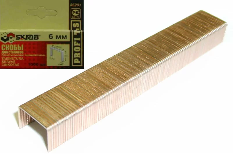 Скобы для степлера Skrab 53/6 мм (1000 шт) – №1