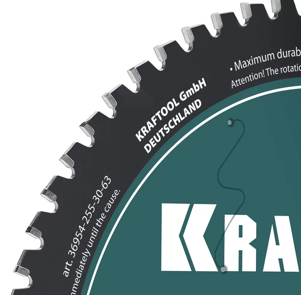 Диск пильный Kraftool 255х30 мм 63Т по металлу и стали (36954-255-30-63) – фото №1 Диск пильный Kraftool 255х30 мм 63Т по металлу и стали (36954-255-30-63) – №1