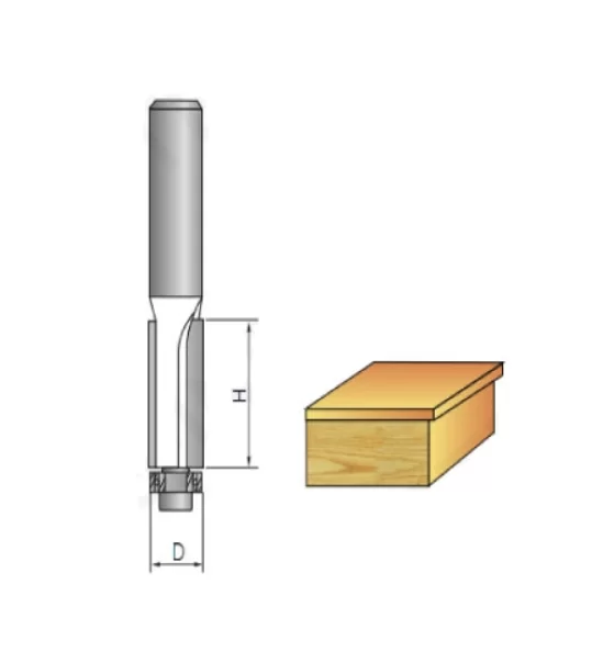 Фреза кромочная прямая Strong 8х12х65 мм с нижним подшипником – фото №1 Фреза кромочная прямая Strong 8х12х65 мм с нижним подшипником – №1