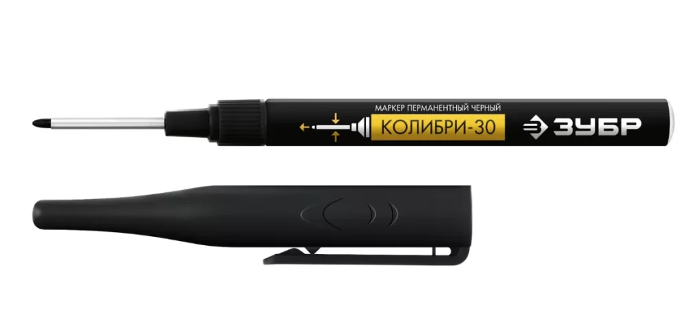 Маркер Зубр Колибри-30 черный перманентный – №1