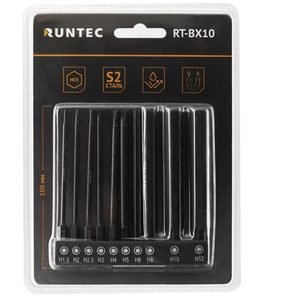 Набор бит Runtec HEX (10 шт) №2