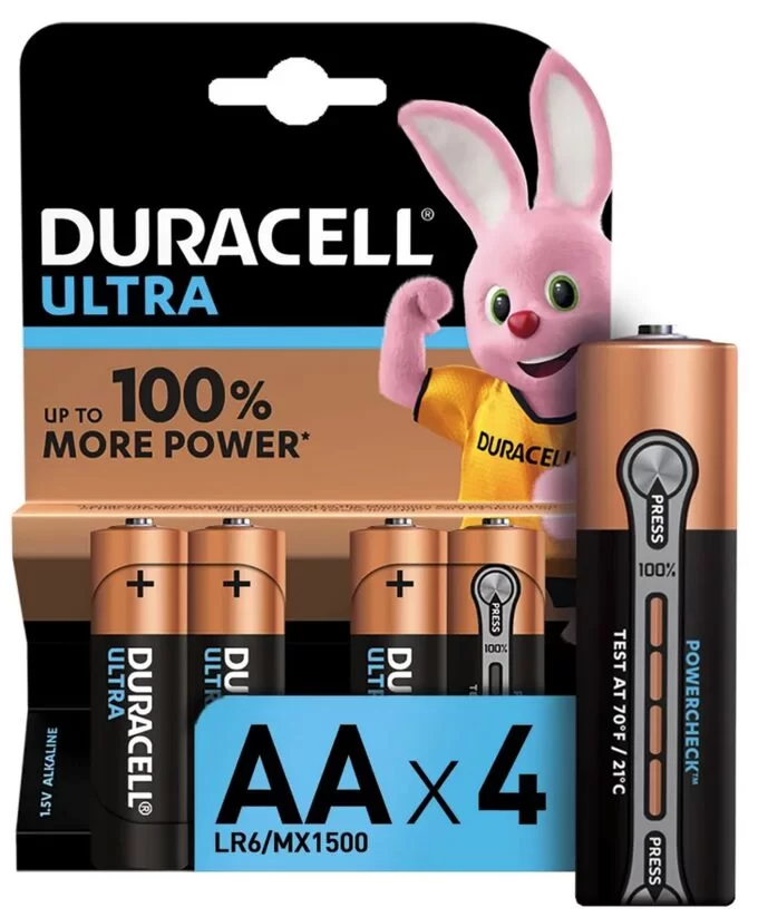 Батарейки Duracell Ultra Power AA алкалиновые (4 шт) – №1