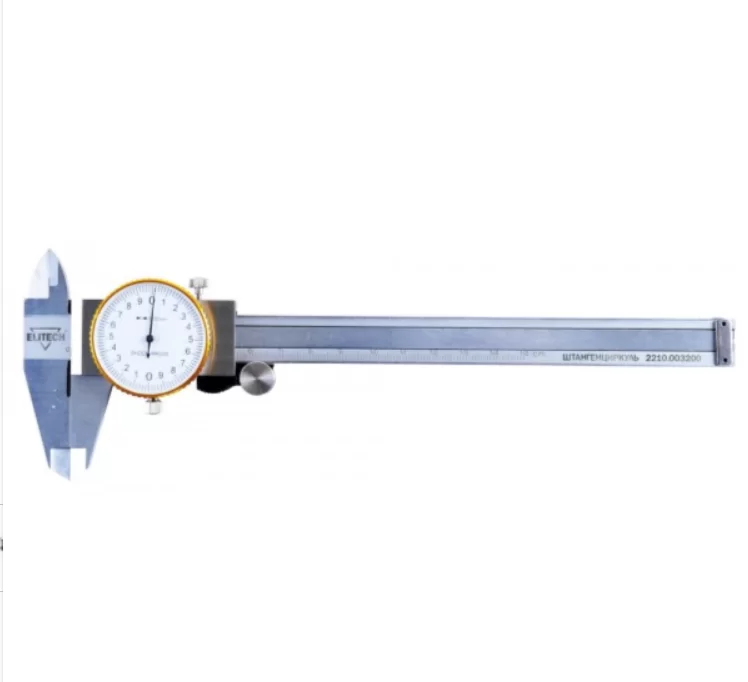 Штангенциркуль стрелочный Elitech 2210.003200 – фото №1 Штангенциркуль стрелочный Elitech 2210.003200 – №1
