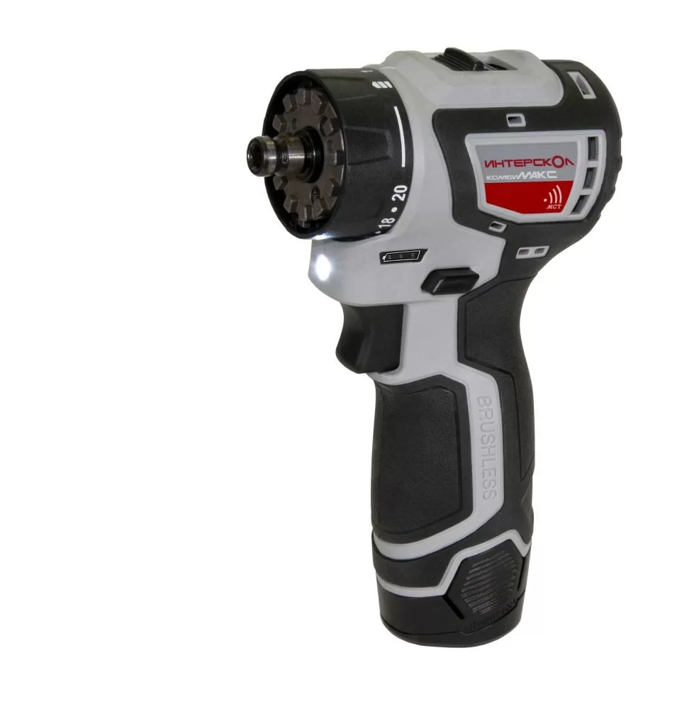 Аккумуляторная дрель-шуруповерт Интерскол КомбиМАКС ДА-10/12В (2х2,0 Ач) в сумке №1