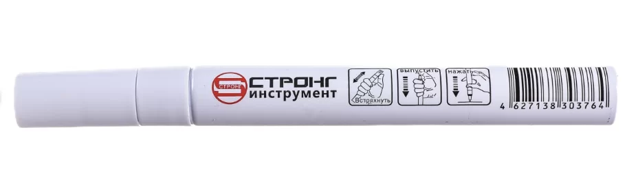 Маркер-краска перманентный Strong 3 мм, белый – №1