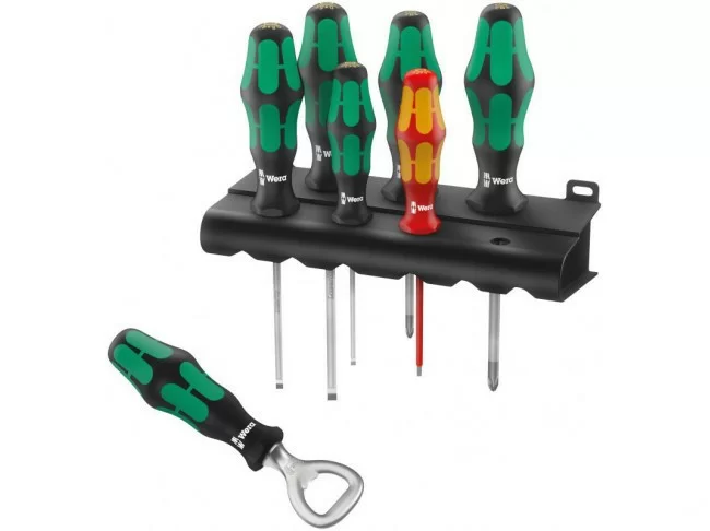 Набор отверток с открывалкой + подставка Wera (203775) (7 шт) – фото №1 Набор отверток с открывалкой + подставка Wera (203775) (7 шт) – №1