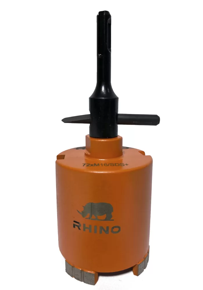 Коронка алмазная Adel Instrument Rhino 72 мм SDS+ (комплект) – фото №1 Коронка алмазная Adel Instrument Rhino 72 мм SDS+ (комплект) – №1