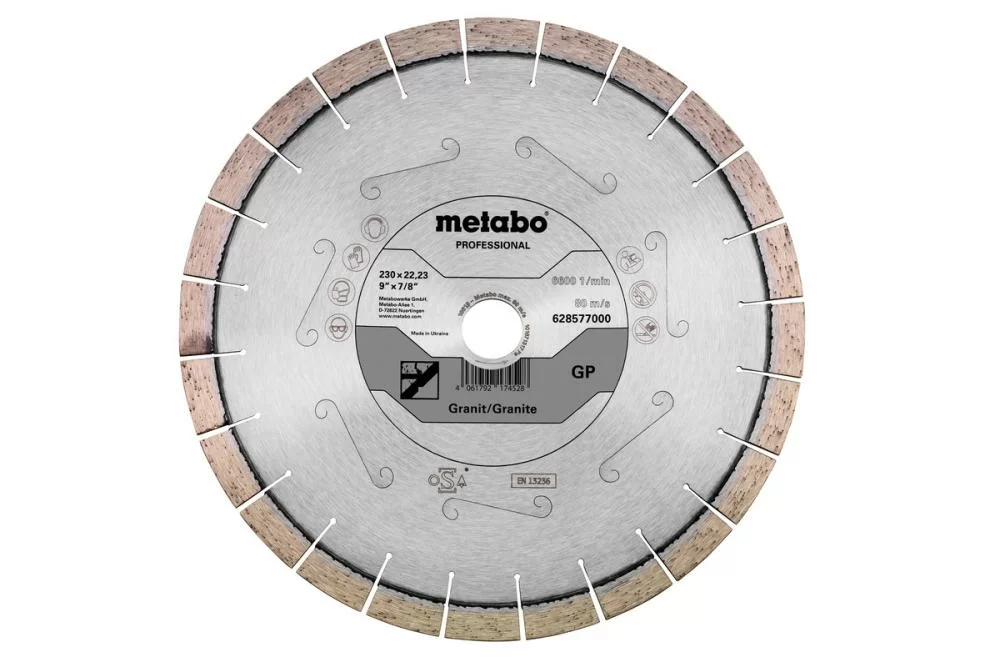 Диск алмазный Metabo Professional 230x22,2 мм по граниту cегментный – №1