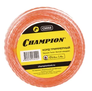 Может пригодиться Леска для триммера Champion Square Twist Duo 2,0 мм/15м витая