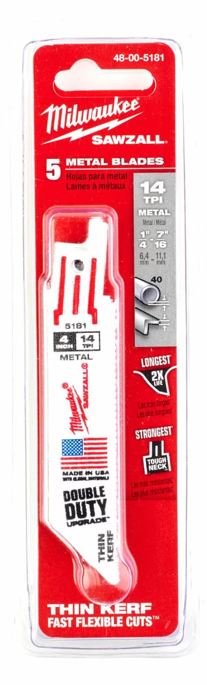 Полотно сабельное Milwaukee Thin Kerf 100х1,8 мм (1 шт) – №1