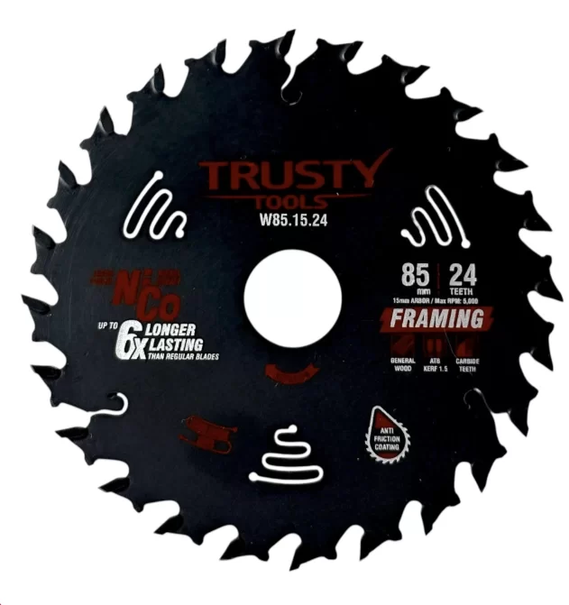 Диск пильный Trusty-Tools 85х15 мм 24Т – фото №1 Диск пильный Trusty-Tools 85х15 мм 24Т – №1