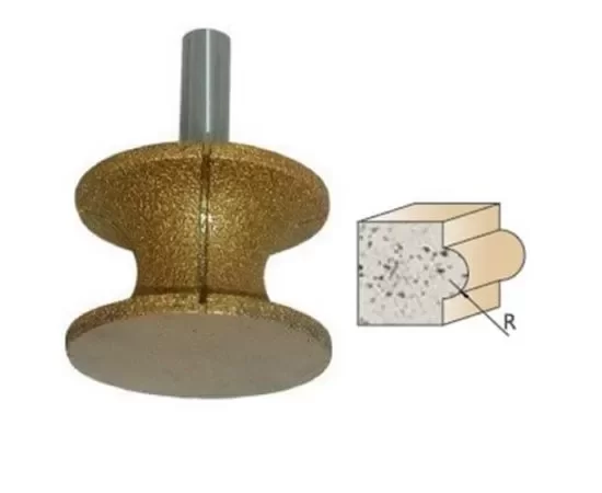 Фреза алмазная кромочная фигурная по камню Strong 12х48х12,7 мм – №1