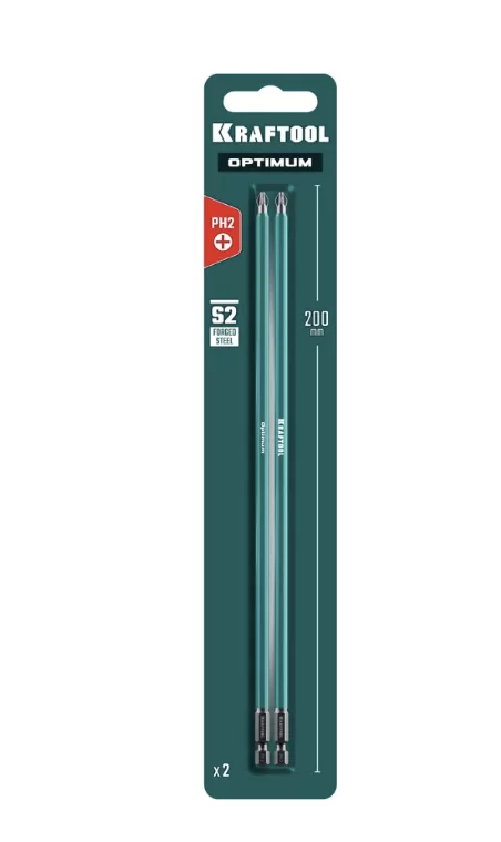 Бита Kraftool PH2х200 мм (2 шт) – №1