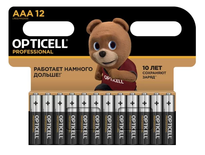 Батарейки Opticell Professional AAA LR03 алкалиновые (12 шт) – фото №1 Батарейки Opticell Professional AAA LR03 алкалиновые (12 шт) – №1