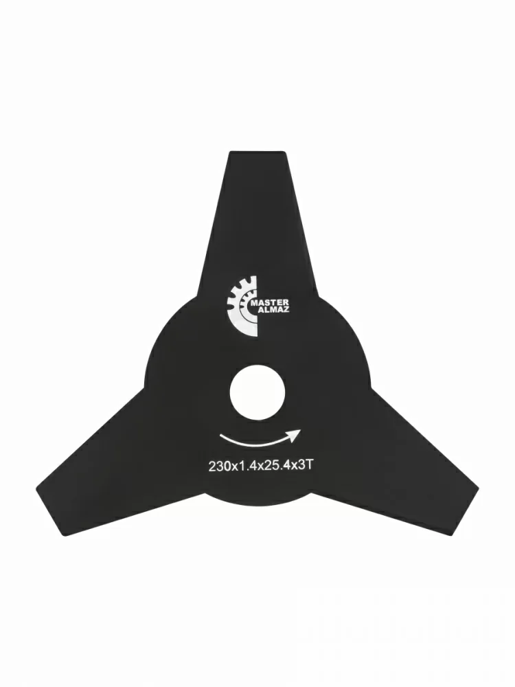Нож для триммера МастерАлмаз 230х25,4х1,4 мм (3 лезвия) – фото №1 Нож для триммера МастерАлмаз 230х25,4х1,4 мм (3 лезвия) – №1