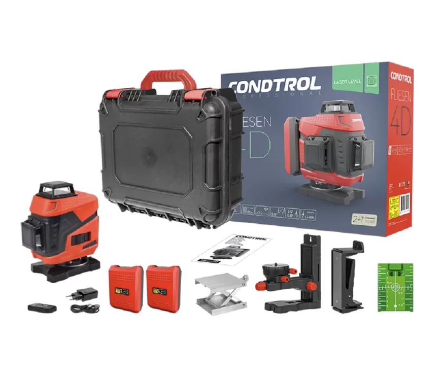 Уровень лазерный Condtrol Fliesen 4D (1-2-466) – фото №3 Уровень лазерный Condtrol Fliesen 4D (1-2-466) – №3