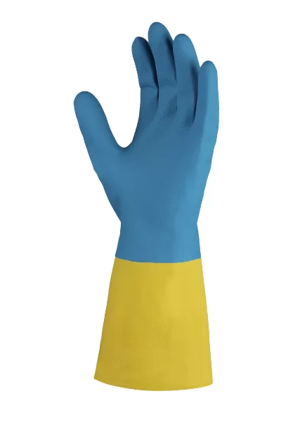 Перчатки химостойкие Jeta Safety Atom Duo с хлопковым напылением, размер XXL №1