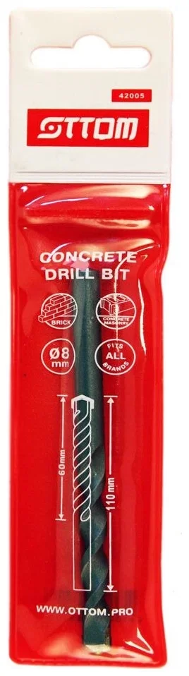 Сверло по бетону Ottom 8x110/60 мм – №1