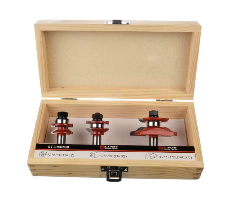 Набор твердосплавных фрез по дереву Strong 12х32х8/12х63,5х38 (3 шт) – №1