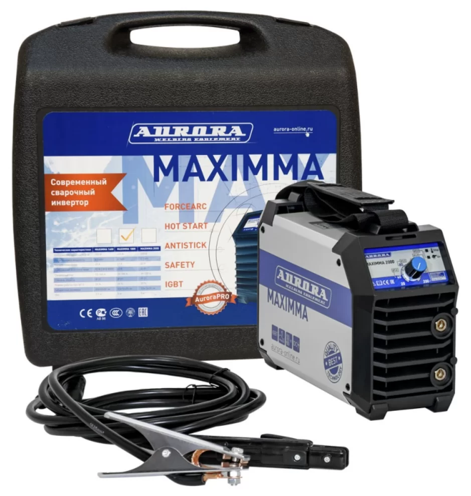 Сварочный инвертор Aurora Maximma 1800 с аксессуарами в кейсе – №1