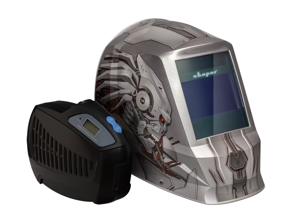 Маска сварщика Сварог "Хамелеон" AS-4001F с устройством подачи воздуха Р-1000 (хищник) – №1