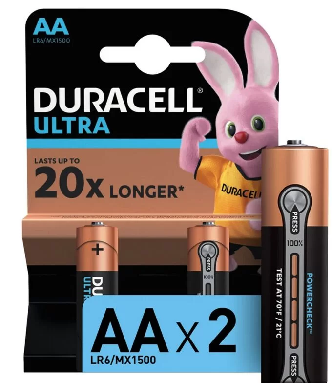 Батарейки Duracell Ultra Power AA алкалиновые (2 шт) – №1