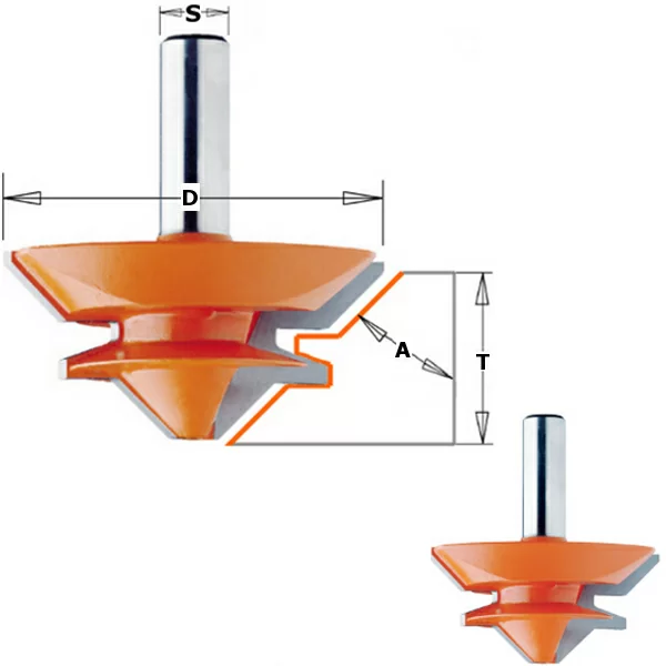 Фреза комбинированная CMT для сращивания углов 90/180° S=12 D=70x31,7 мм – №1