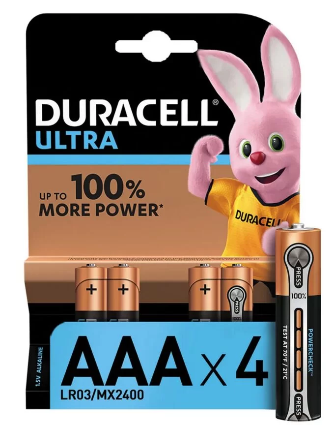 Батарейки Duracell Ultra Power AAA алкалиновые (4 шт) – №1