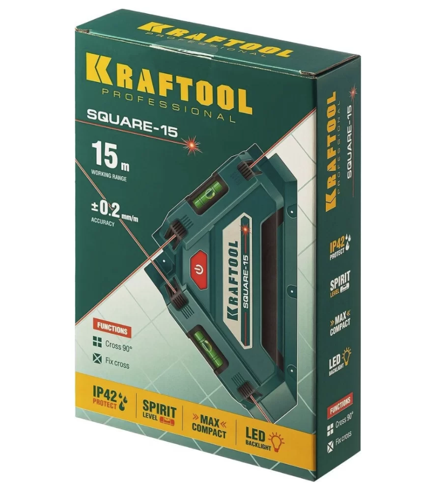Лазерный угольник для кафеля Kraftool Square-15 (34705) – фото №7 Лазерный угольник для кафеля Kraftool Square-15 (34705) – №7