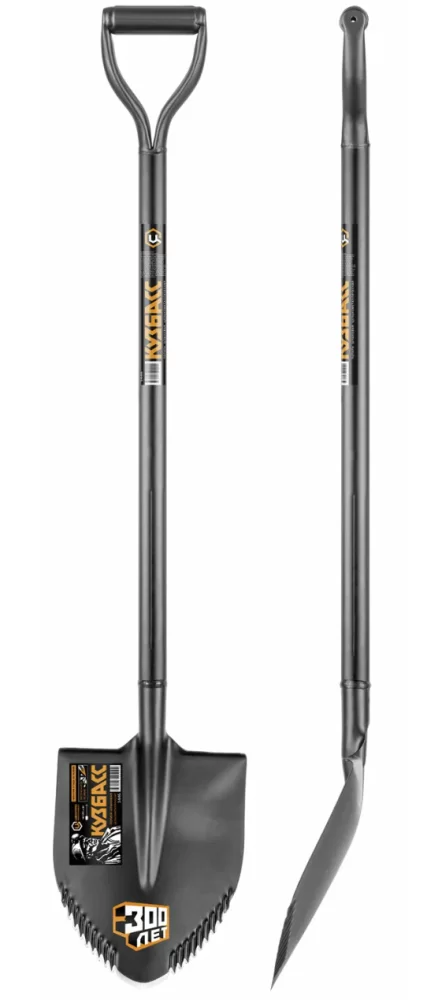 Лопата штыковая ЦентроИнструмент "Кузбасс" 120 см с зубьями цельнометаллическая – №1