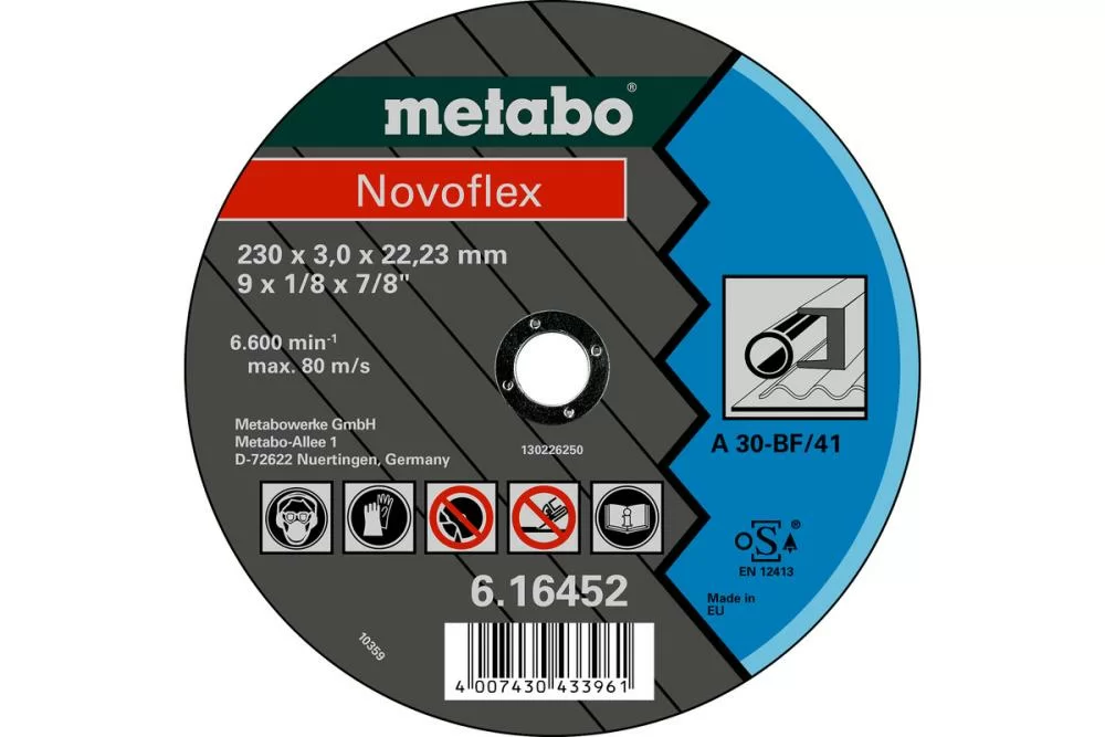 Диск по металлу Metabo Novoflex 230х3x22,23 – фото №1 Диск по металлу Metabo Novoflex 230х3x22,23 – №1