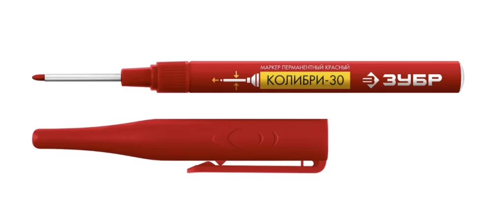 Маркер Зубр Колибри-30 красный перманентный – №1
