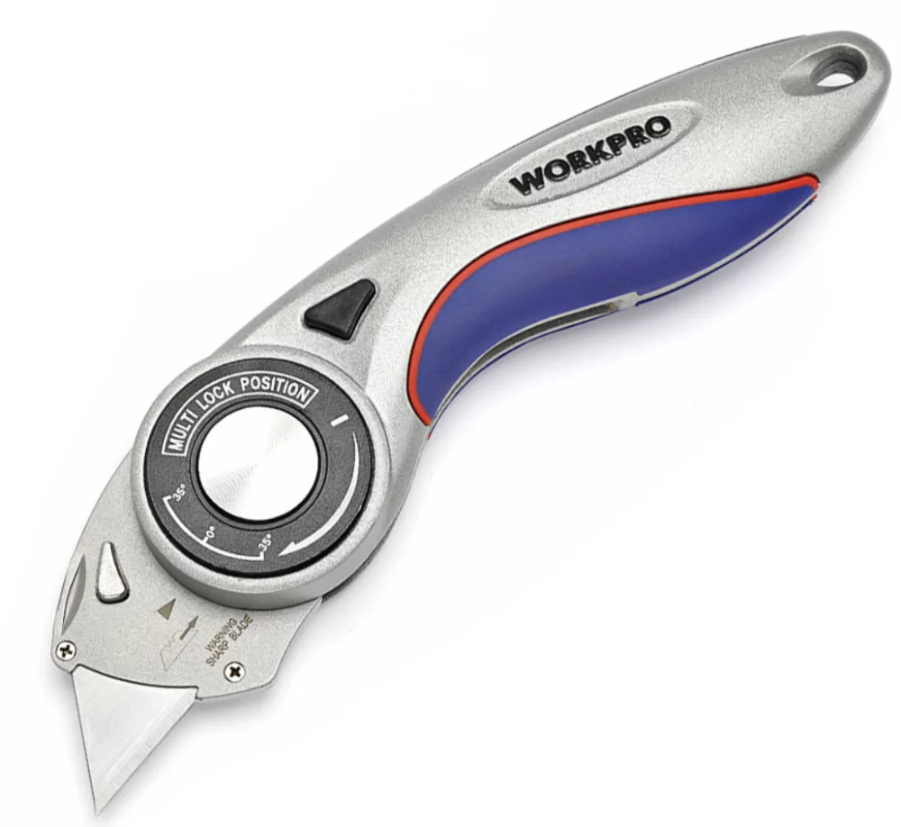 Нож складной WORKPRO алюминиевый + 5 запасных лезвий (WP211013) – №1
