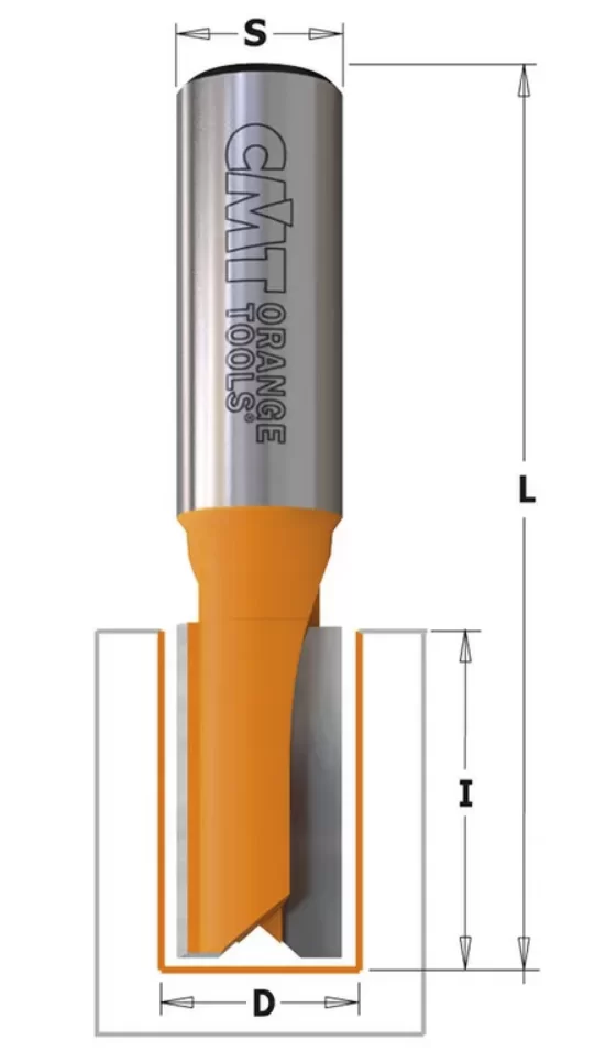 Фреза пазовая монолитная CMT S=8 D=4x10x45 мм – №1