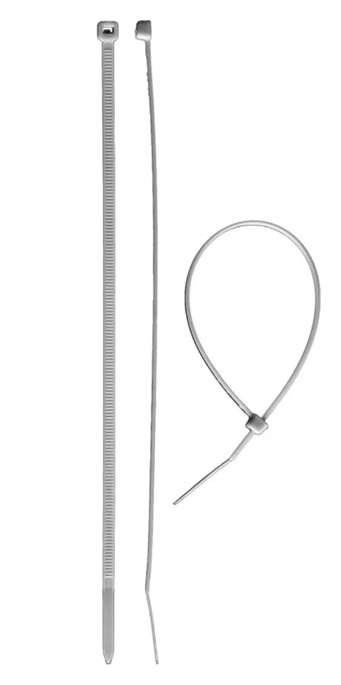 Стяжки нейлоновые Зубр 2,5x150 мм белые (100 шт) – №1