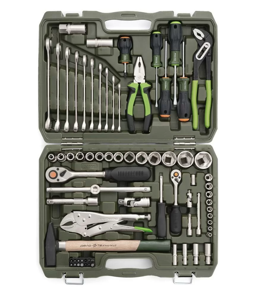 Набор головок и инструментов Дело Техники 1/4", 1/2" (72 шт) №1