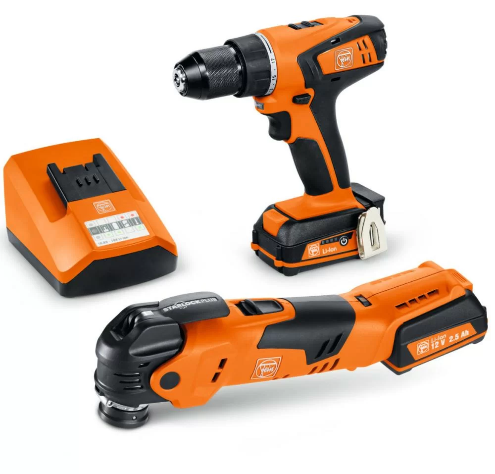 Набор аккумуляторных инструментов Fein ABSU12 + AFMT12Q – фото №1 Набор аккумуляторных инструментов Fein ABSU12 + AFMT12Q – №1