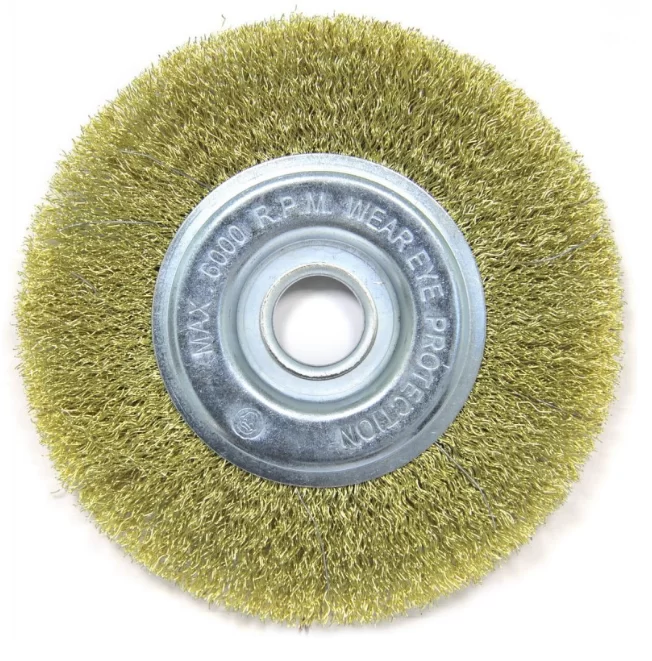 Корщетка для УШМ Elitech 150 мм, плоская, латунная – №1