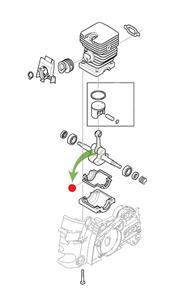 Прокладка картера Makita для бензопил DCS4610/ DCS33/ DCS34 – №1