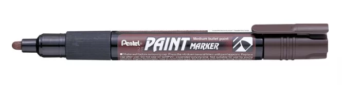 Маркер-краска перманентный Pentel Paint 4 мм, коричневый – фото №1 Маркер-краска перманентный Pentel Paint 4 мм, коричневый – №1