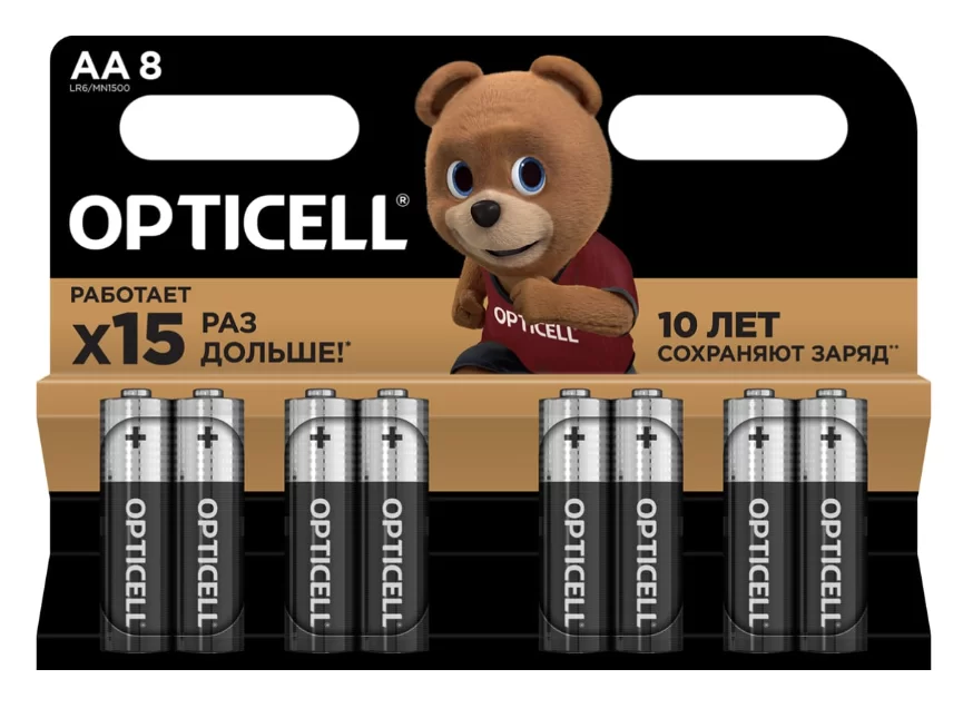 Батарейки Opticell Basic AA LR6 алкалиновые (8 шт) – фото №1 Батарейки Opticell Basic AA LR6 алкалиновые (8 шт) – №1