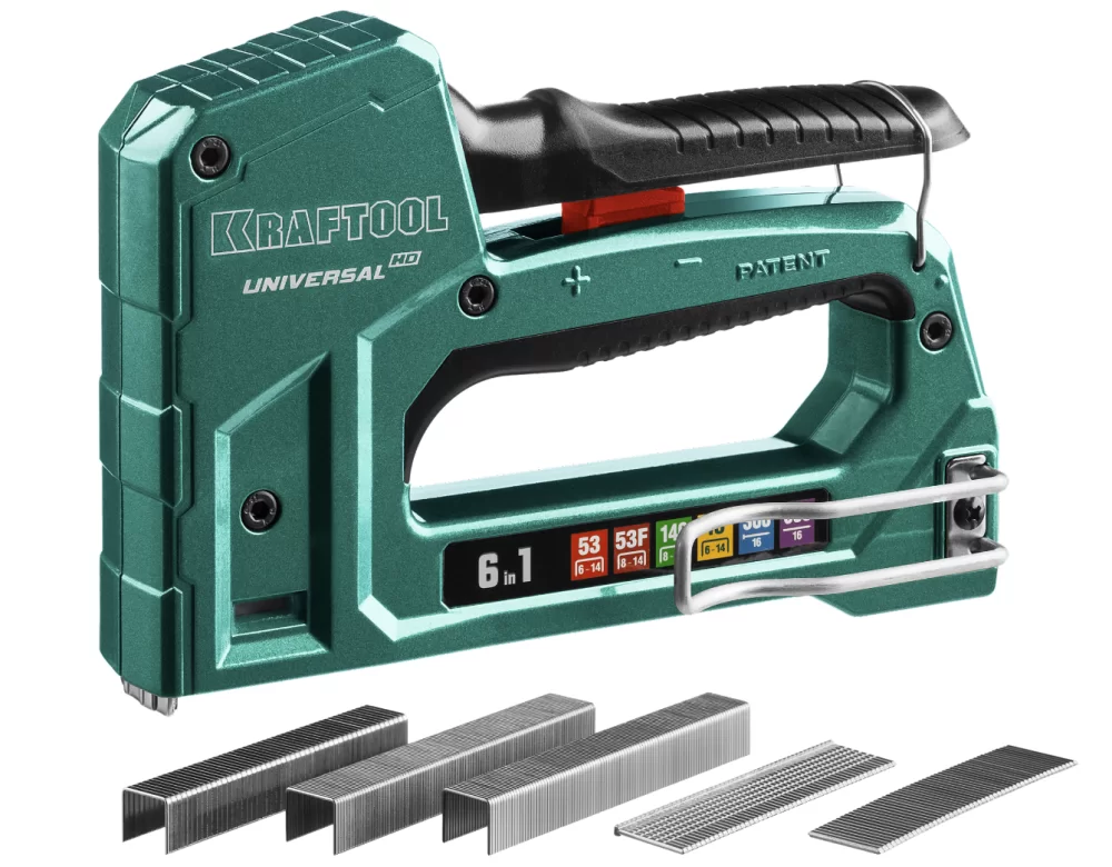 Степлер Kraftool Universal-HD 6-в-1 универсальный алюминиевый – №1