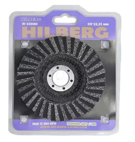 Диск лепестковый Hilberg Super 115х22,2 мм №180 алмазный – №1