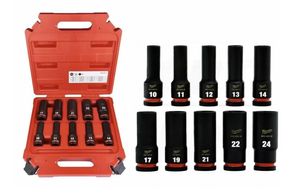 Набор головок Milwaukee ShW 1/2", удлиненные (10 шт) – №1