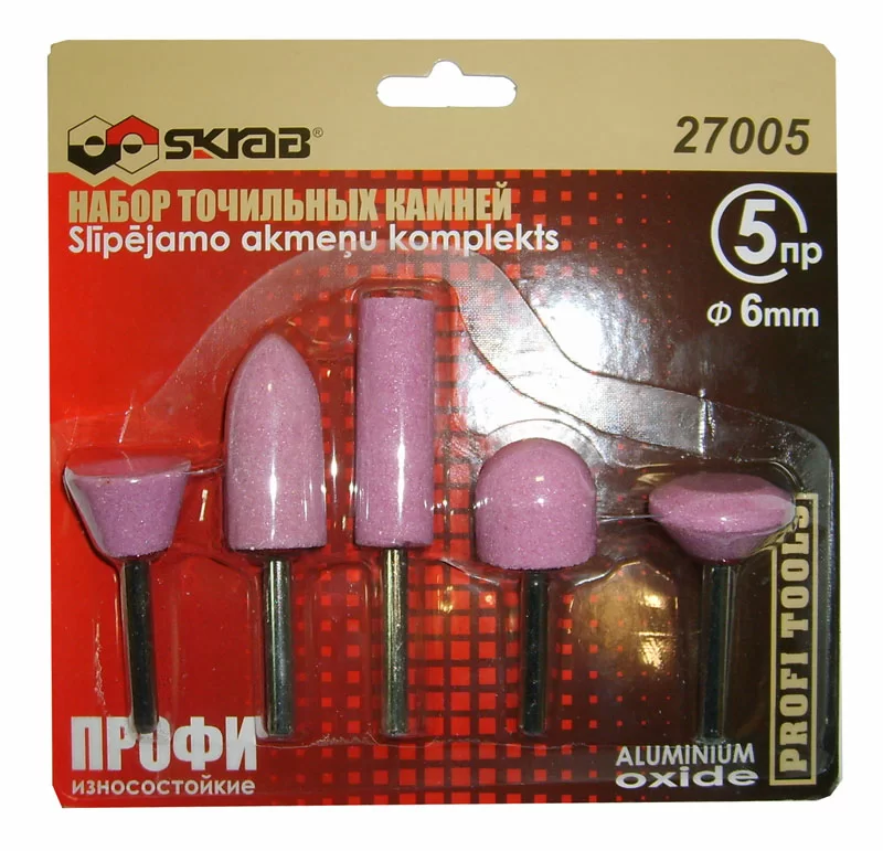 Набор точильных камней Skrab Профи, 6 мм (5 шт) (27005) – №1