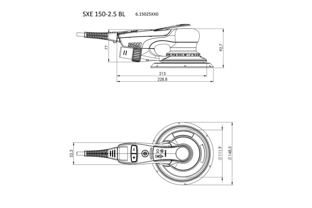 Эксцентриковая шлифовальная машина Metabo SXE 150-2.5 BL – №3