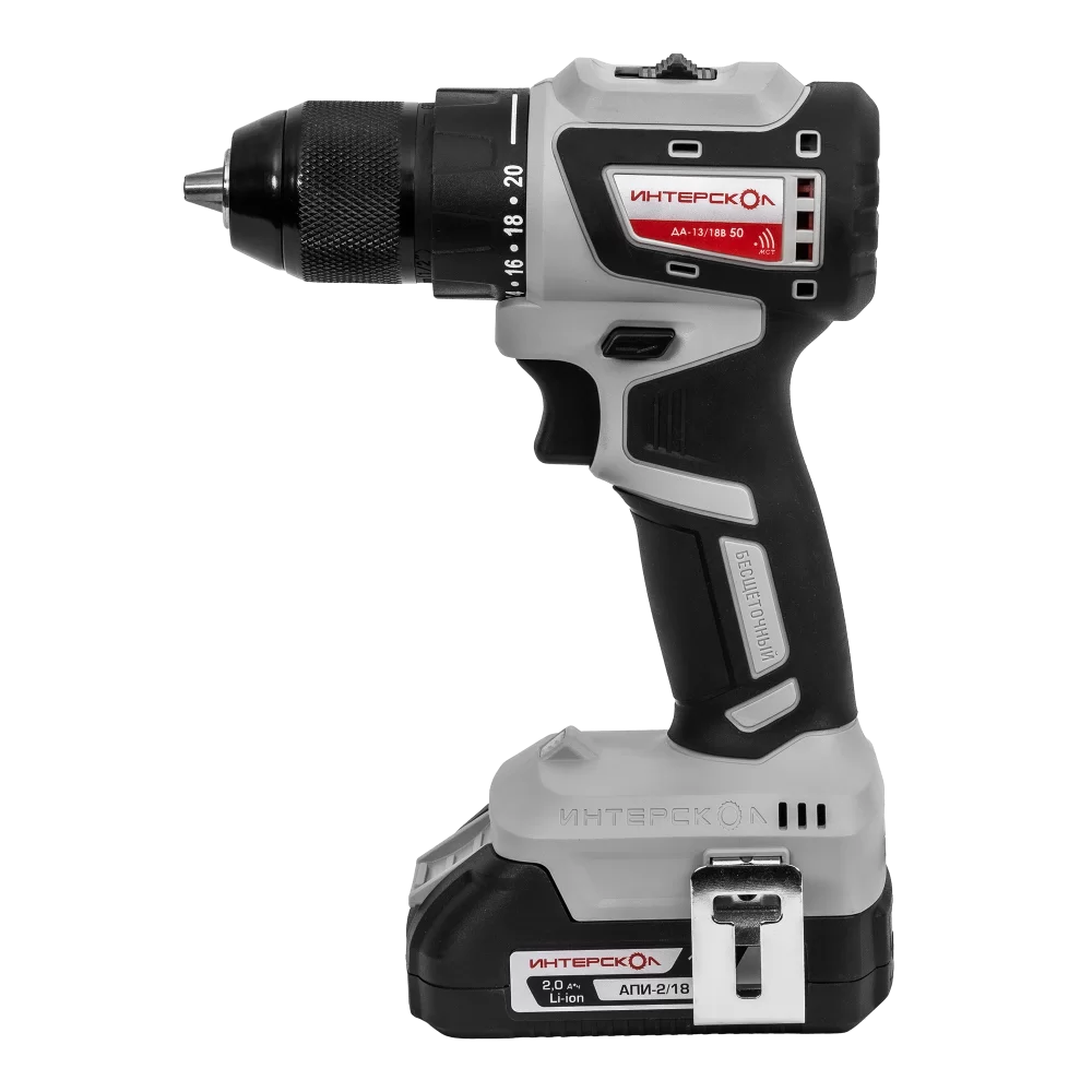 Аккумуляторная дрель-шуруповерт Интерскол ДА-13/18В АПИ 50 Li-ion (2х2,0 Ач) в кейсе №1