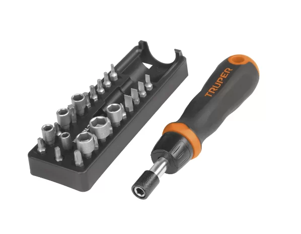 Отвертка с трещоткой и битами Truper JDM-24 (18222) – фото №1 Отвертка с трещоткой и битами Truper JDM-24 (18222) – №1